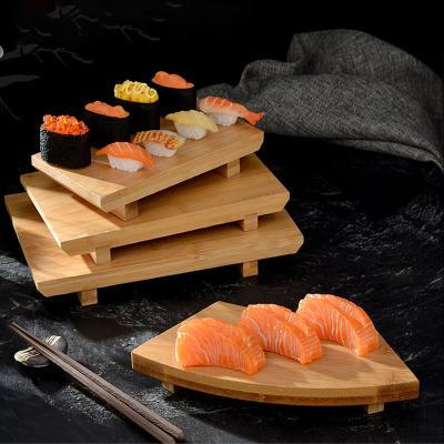 China Viable bamboo sashimi maker rectangle sushi dish tray tableware tableware ornament Japanese dining car for sale