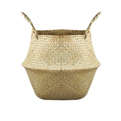 China Viable Basket Rattan Wickerwork Plant Plankton Flower Pot Laundry Basket Hanging Dirty Basket Dropshipping for sale