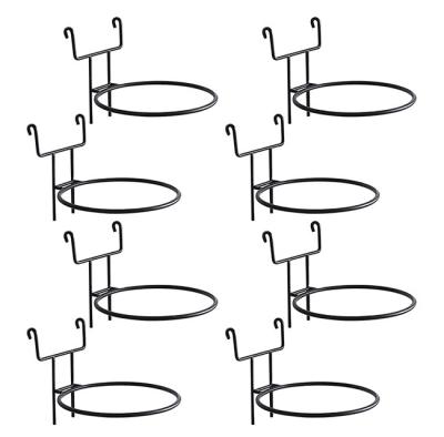 China ECO FRIENDLY Hot Selling Black Metal Garden Hanging Rack Set Of 6 Plants for sale