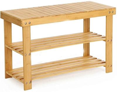 China Detachable Wooden Bamboo Bamboo Shelf Shoe Rack Bench Shoe Rack/Shoe Rack Bathroom Shelf for sale