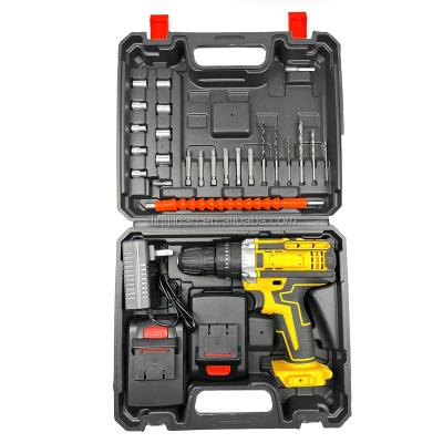 China Quality Reliable Rechargeable 18v21v2 Battery Electric Cordless Construction Impact Drill A002 for sale