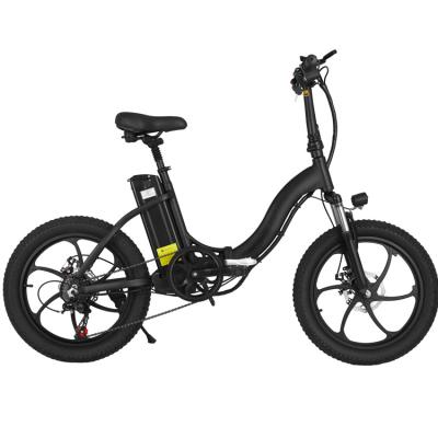 China Poland Eu Warehouse 20 Inch Ebike Fat Tire Electric Bicycle 350w 48v Step Folding Ebike Full Suspension Electric Bike Bicycle for sale