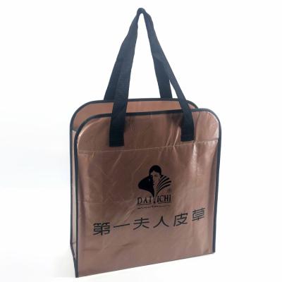 China Moisture Proof PP Laminated With BOPP Film Tote Bag Durable Customized Printing Non Woven Eco - Friendly Shopping Bag for sale