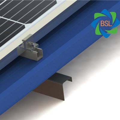 China Easy Install High Efficient Trapezoidal Solar Panel Metal Roof Rack System With Mini Solar Rail for sale