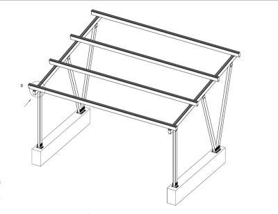 China Easy Install Solar Carport PV Mounting Structure Solar Parking Lot With Aluminum Frame for sale