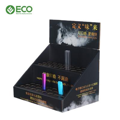 China Custom Factory Shopping Mall Cardboard Counter E-Cigarette Display Stands Table Counter Display Rack for sale