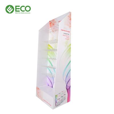 China Mall promotion retail cardboard display cigarette workshop hook display stand cigarette display rack for sale