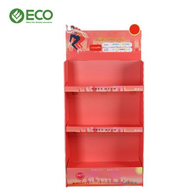 China Shopping Mall Promotion Retail Store Paper Display Racks Free Floor Standing Pants Cardboard Display for sale