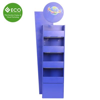 China High Quality Customized Retail Store Candy Cardboard Display Rack Floor Display Stand for sale