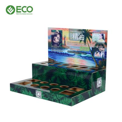 China Promotional Mall Display Stand Countertop Essential Oil Cardboard PDQ Counter Display for sale