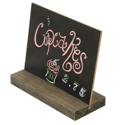 China Morden hot sale natural wood set of 6 rustic brown mini chalkboard table signs for sale