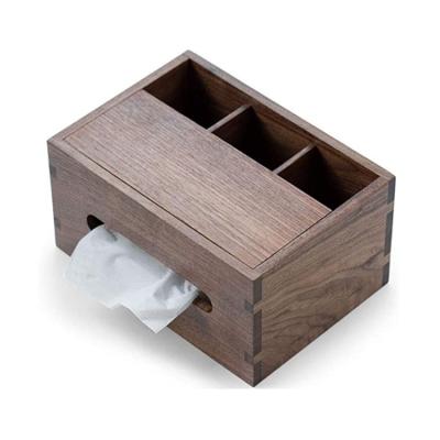 China Minimalist Best Selling High Quality Rustic Torch Utensil Organizer Kitchen Cutlery Organizer Wooden Napkin Holder for sale