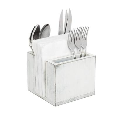 China Factory Direct Sale Minimalist Custom 3 Grid Table Top Cutlery Box Kitchen Napkin Dispenser for sale