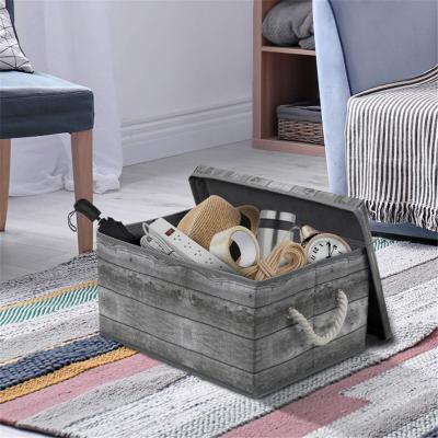 China Storage in high quality rustic unfinished wooden box eco-friendly factory style wooden box folding wooden crates for sale