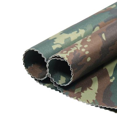 China waterproof camouflage Polyester Cloth Fabric 600D oxford Double face compound  Laminated fabric Te koop