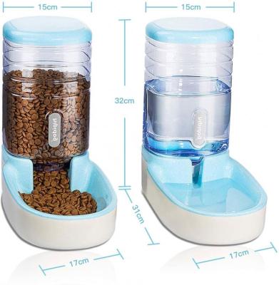 China Wholesale Luxury Smart Automatic Automatic Dog Cat Food Water Dispenser Set Bottle Bowl Pet Feeder for sale