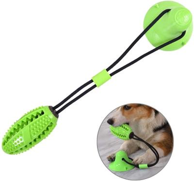 China Viable Dog Ball Teeth Rubber Suction Cup Molar Grinder Chew Toy Pet Training Sharp Dog Interactive Toys for sale