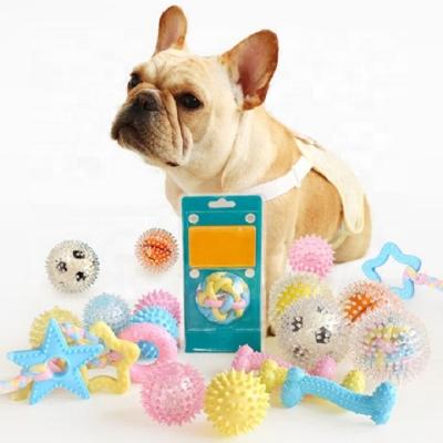 China Amazon Pet Viable Hot Selling Funny Puzzle Recycled Durable Chewing Rubber Dog Squeaky Toys for sale