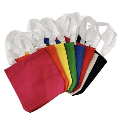 China Eco-friendly Multicolor Canvas Bag Small Thick Cotton Tote Bag Eco-Friendly For Gift for sale