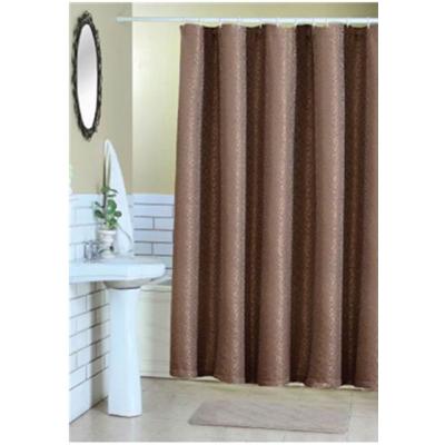 China Sustainable wholesale cheap elegent jacquard fabric polyester shower curtain for bathroom for sale