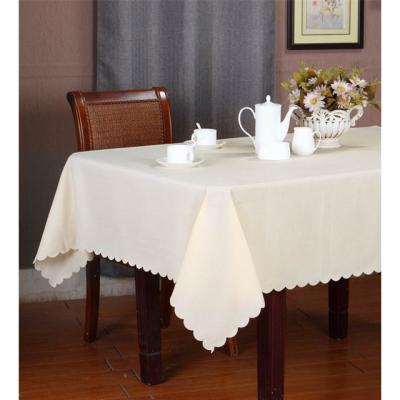 China Simple design waterproof wholesale cheap rectangle macrame polyester damask luxury tablecloth for sale