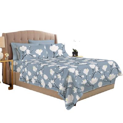 China Cheap Folded Polyester Printed Microfiber Twin Queen King Full Sheet Bedding Set for sale