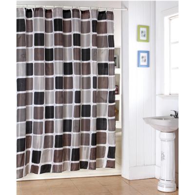 China Durable Printed Polyester Shower Curtain Set For Bathroom Polyester Printing Hot Selling Stylish Shower Curtain With 12 Button Holes for sale