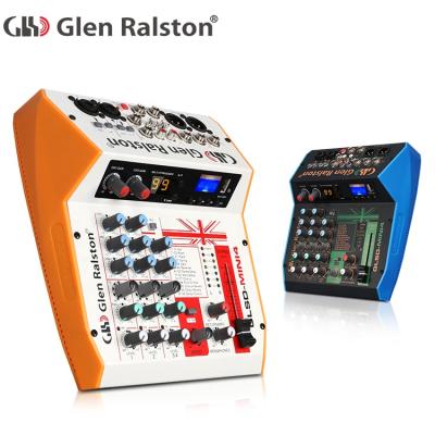 China Bars Glen Ralston Mini 4 Channel Professional Digital Music DJ Mixer Audio Controller for sale