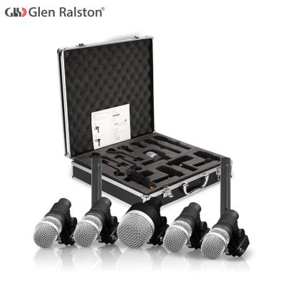 China Glen Ralston GT-7M Cable Microphone Instrument Microphone 7 Piece Drum Microphone Kit Studio MIC Condenser Microphone for sale