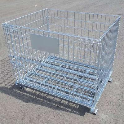 China Galvanized Storage Cage Collapsible Stillage Cage 800kg-1500kg Bearing for sale