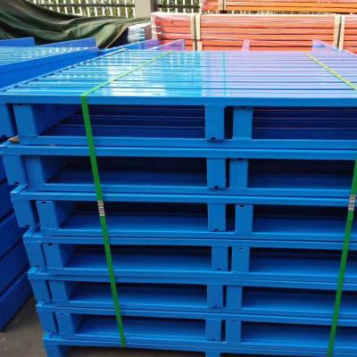 China 4 Way Durable Metal Warehouse Steel Pallet Heavy Duty Steel Pallet 1000 - 2000 Kg for sale