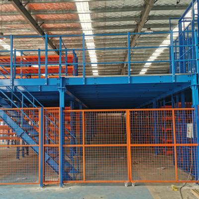 China Steel Mezzanine Shelving For 2-3 Layers Of Heavy Duty Storage Solutions for sale