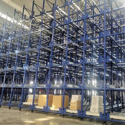 China Heavy Duty Warehouse Storage Radio Shuttle Racking System Steel Powder Coating Surface Treatment for sale