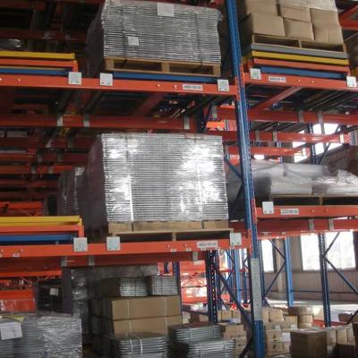 China 500-5000kg Weight Capacity Push Back Warehouse Racking For Heavy Duty Inventory Management for sale