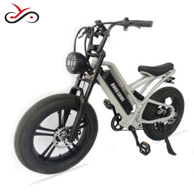 China Aluminum alloy 20inch 4.0 tire electric motorcycle fat tire e bike electric bike with removable 15.6ah lithium battery for sale