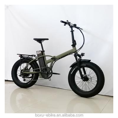 China Aluminum alloy Boxu ebike 2022 model new 20 inch motor 48V 500W foldable electric bike fat tire rear brushless electric ebike mid drive for sale