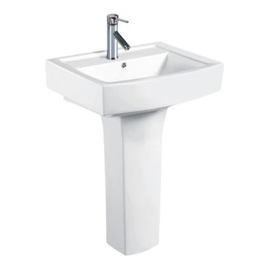 China Easy Clean Ceramic Sanitary Ware Sanitary Ware Wash Basin Rustic Square Shape BasinRectangalur Standing Basin for sale