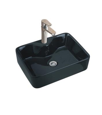 China Art Basin Color Ware High Quality Ceramic Sanitary Ware Bathroom Basin Rectangular Wash Basin Modern Hot Sale Porcelain Sink for sale