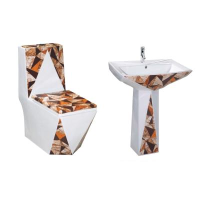 China Double-Flow Modern Design Sanitary Ware High Quality Modern Toilet Bowl Set for sale