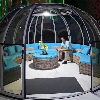 China Tube Type Tent Stake Outdoor Portable Soundproof PC Planetariumt Transparent Bubble Dome Tent For Dning/Coffee Shop for sale