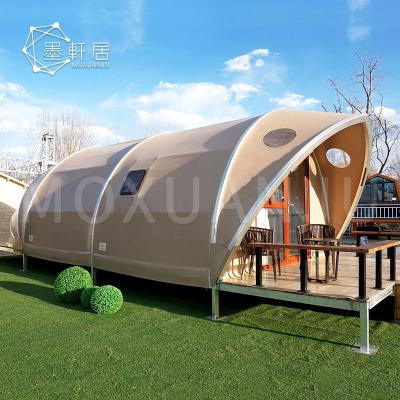 China Extended Type Wind Resistant Movable 4M Width Shell Shaped Hotel Glamping Tents For Sale for sale