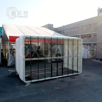 China Top Luxury Roof Top Tent 10x5M Fashion Folded Inflatable Universal Universal Modular Glass Tent Large For Hall Exhibition for sale