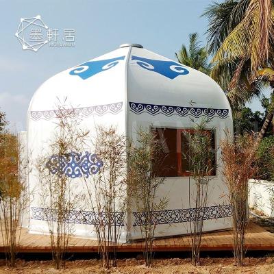 China Extended Type 4 Season High Quality Luxury Mongolian Yurt Glamping Tents For Sale for sale