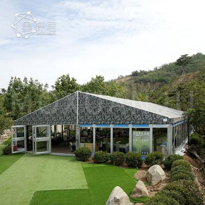 China Luxury Roof Top Tent Camouflage Camp Glamping Restaurant Dining Canopy Outdoor Tent For Sale for sale