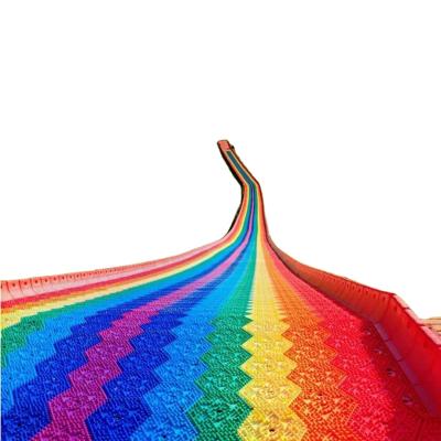 China Tilt Amusement Park Ground Sport Rainbow Slide For Sale for sale