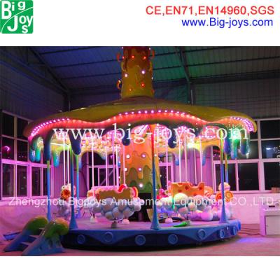 China Steel Everyone Like Children's Attractive Amusement Park Carousel for sale