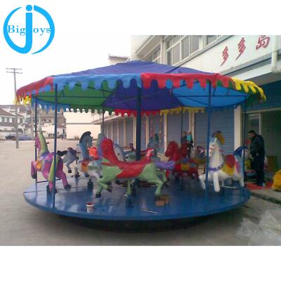 China ALLOY luxury mobile carousel ride for sale, amusement mobile carousel ride with trailer for sale