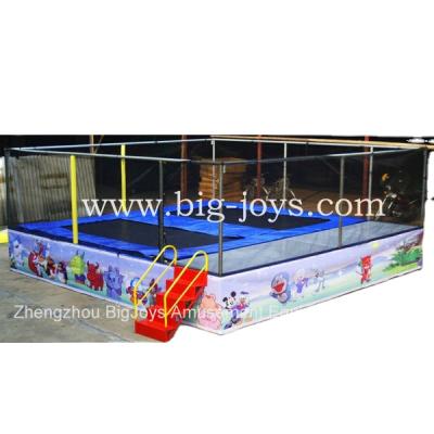 China Galvanized Tubes Outdoor 2 In 1 Soft Trampoline Equipment/2 People Jumping Trampoline Bed For Kids for sale