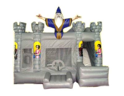 China Amusement Park Inflatable Jumping Castle With Slide, High Quality Inflatable Wizard Bouncer For Sale for sale