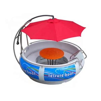 China ALLOY ALLOY Party Grill Boat Barbecue Water Park Leisure BBQ Donut Multifunctional Electric Floating Boat for sale